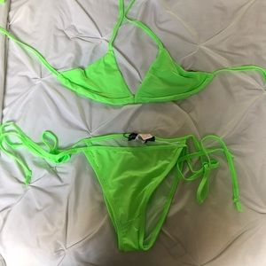 Pretty little things lime green bikini set